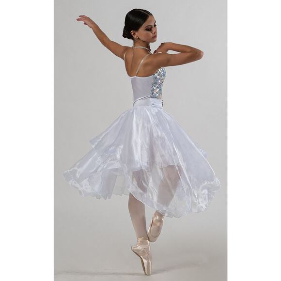 Dance Costume Large Adult White ArtStone 29119 Ballet Pointe YAGP Snow Queen - Picture 2 of 2